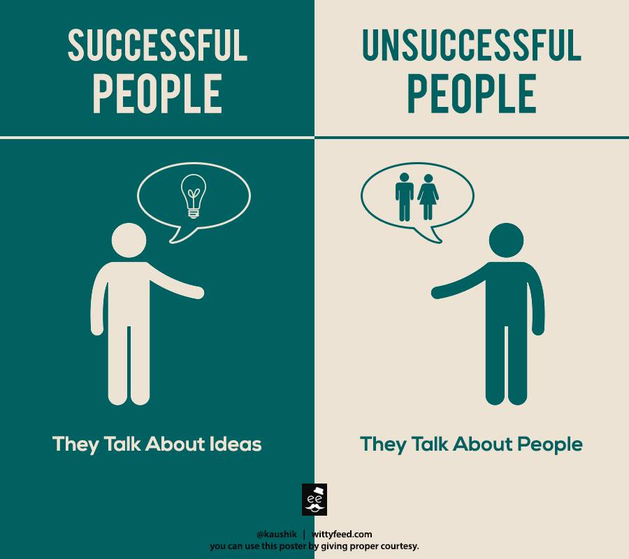 Successful people talk about ideas