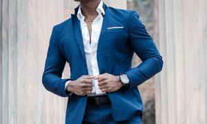 navy blue suit with nice blazer