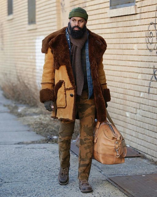 man with brown bag