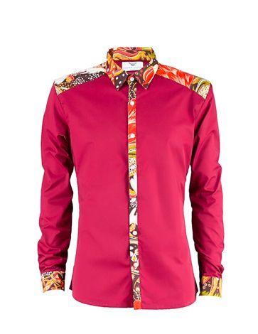 pink kitenge highlighted shirt
